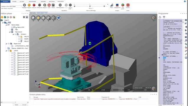 interface logiciel NcSimul