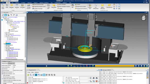 interface logiciel Vericut