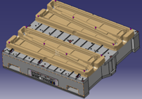 CFAO Pied de cadre aluminium